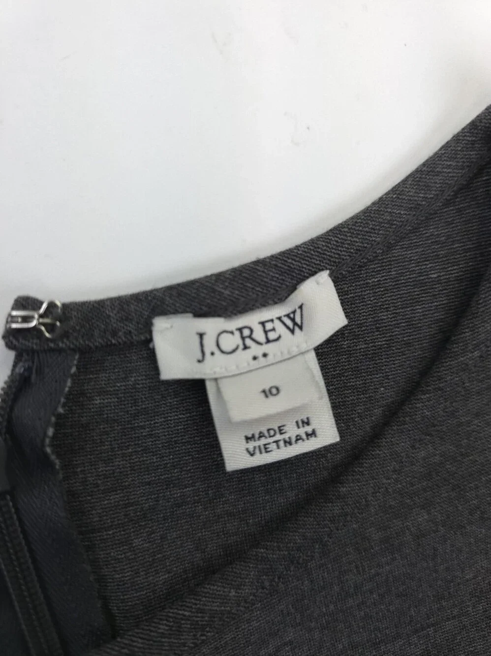 J.Crew Classic Long Sleeve Crewneck Women's Dress - Charcoal Gray Sz 10